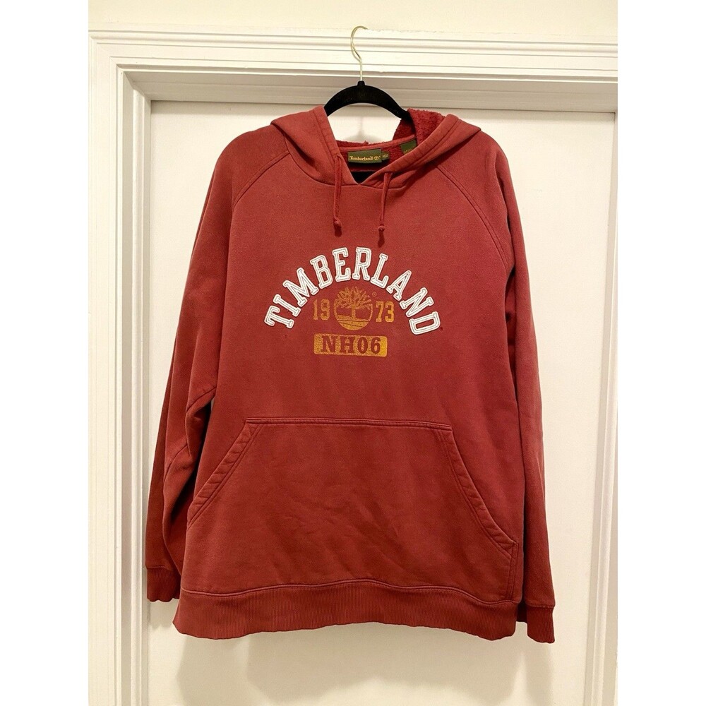 Vtg Y2K Timberland Hoodie Sweatshirt Mens XL Pullover Spell Out Embroidered logo